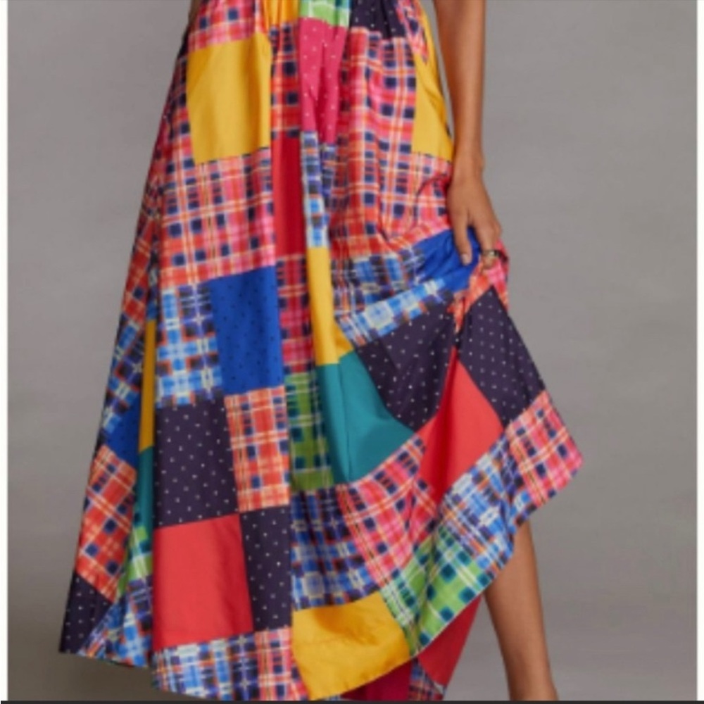 Maeve multi color gingham skirt. New with tags. Never worn. Gorgeous!